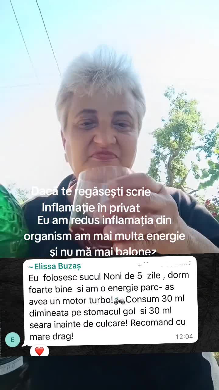 In fiecare zi primesc mesaje de la clienții mei 
Mulțumesc cu recunoștință pentru că ați avut încredere în mine|||{"overlays":[{"text":"Mă bucur foarte mult cînd primesc mesaje și mai ales de la persoanele care au încercat sucul Noni și au avut încredere în mine","x":0.07607014973958333,"y":0.09295022898706896,"fontSize":19.177504241201543,"color":4294967295,"isEmoji":false}]}