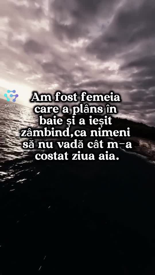 Am învățat să-mi port durerea în tăcere și puterea în zâmbet.