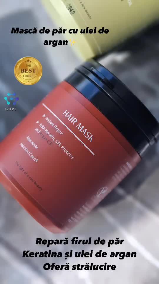 Părul tău merită un răsfăț unic! 💛 Descoperă masca cu argan Chogan pentru strălucire și hidratare intensă. Comandă o încerci? 💌