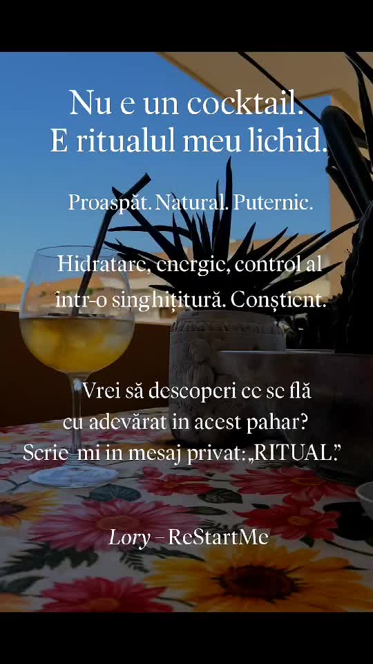 Balonare, oboseală, poftă? Eu încep cu 3 ingrediente. Vrei și tu? Scrie-mi „RITUAL”.