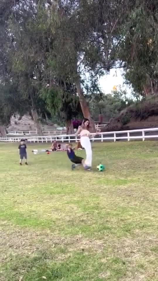 ⚽️ Kid Funny Tackling Soccer to Good Looking Lady in Park 🤣| Viral Video 🤸🏼‍♀️    👇🏼 YouTube.com/@GeorgeChristmas
