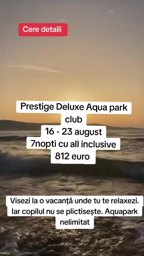 Visezi la o vacanta unde tu te relaxezi iar copilul nu se plictisește nici o secundă. Scrie Vreau