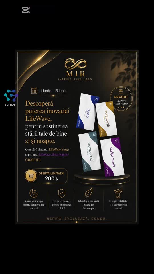 💢PROMOȚIA LIFEWAVE, PENTRU STAREA DE BINE, ATÂT ZIUA, CÂT ȘI NOAPTEA. 

‼️ÎN PERIOADA 1-15 IUNIE 2026.

👍ACCESAȚI LINK-UL DE PE MAI JOS
