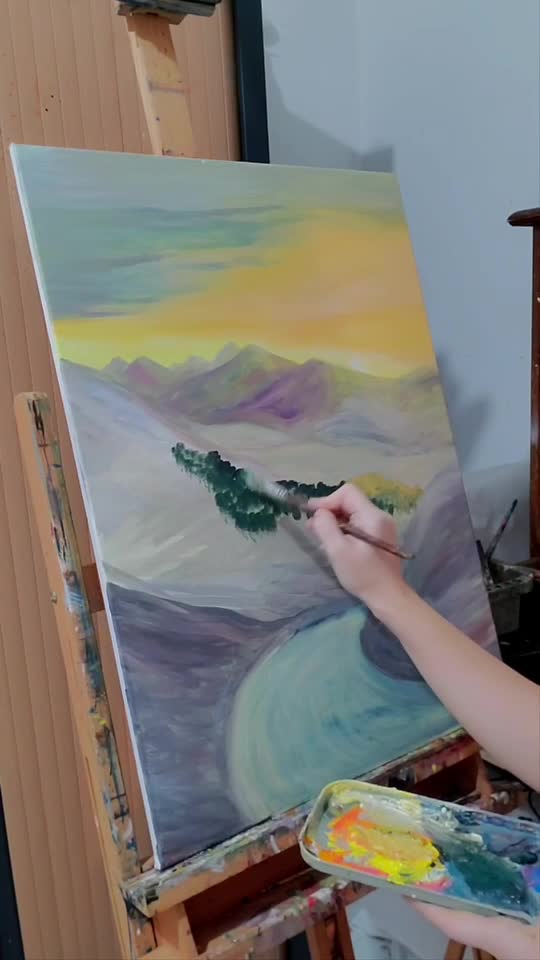 peisaj montan romanesc 🙏🏻🎨