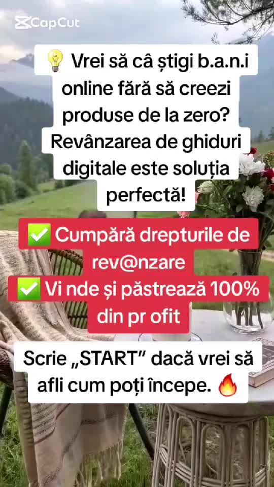 💡 Vrei să câștigi bani online fără să creezi produse de la zero?
Revânzarea de ghiduri digitale este soluția.