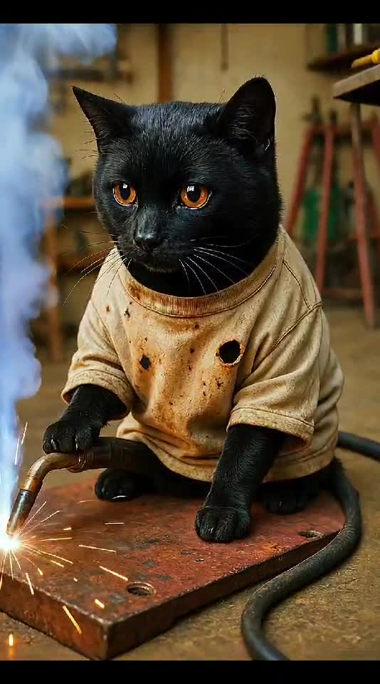 Certified Meowchanic at Work ⚙️🐾🔥