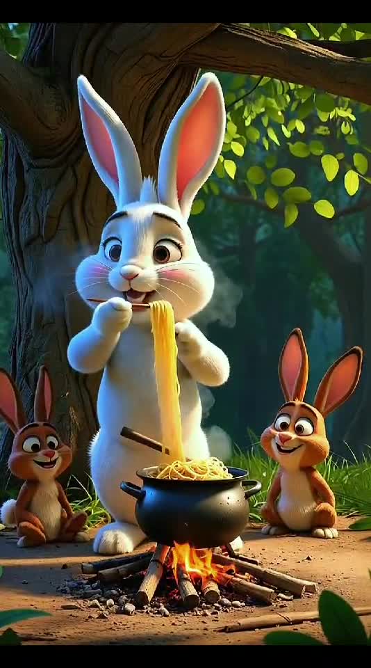Bunny Chef’s Forest Feast! 🍝🐰