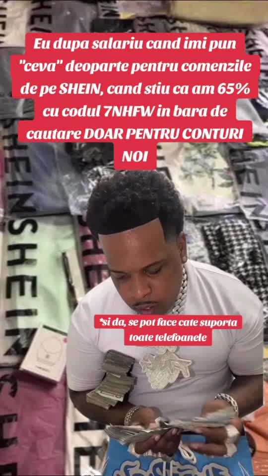 💖 SHEIN lovers, 65% reducere vă așteaptă! Caută codul 7NHFW.
🆕 Trebuie doar să faci un cont nou (poți repeta figura 😉).
📦 Comanda vine în 5-7 zile.
📲