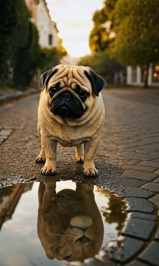 When You Feel Like a Pug… But See a LION Inside! 🦁🐶 Mirror Motivation Level 100