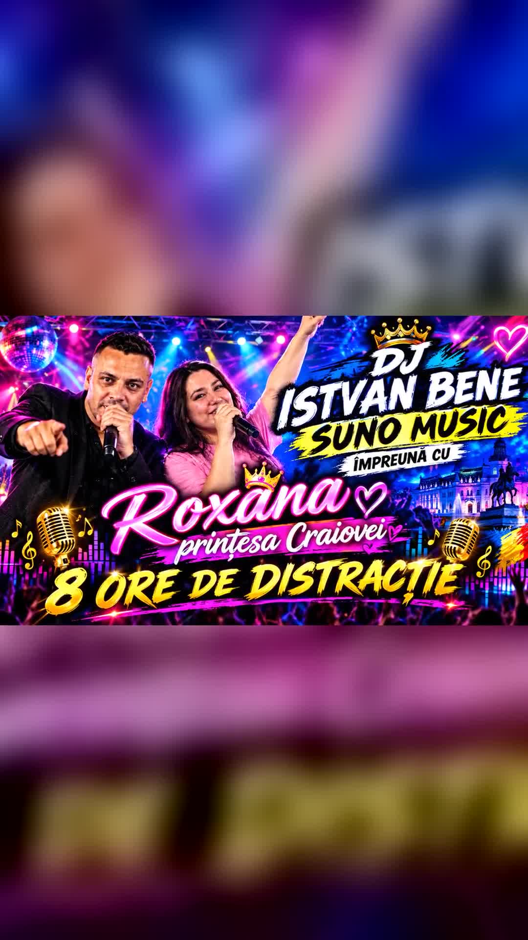 |||{"overlays":[{"text":"DJ ISTVAN BENE SUNO MUSIC ÎMPREUNĂ CU ROXANA PRINȚESA CRAIOVEI","x":0.04241672092013888,"y":0.2145582062364229,"fontSize":15.751819785188603,"color":4294967295,"isEmoji":false},{"text":"PREMIERĂ PE YOUTUBE 1 OCTOMBRIE ORA 19:30","x":0.0264485677083333,"y":0.6708603932838524,"fontSize":26.0,"color":4294967295,"isEmoji":false}]}