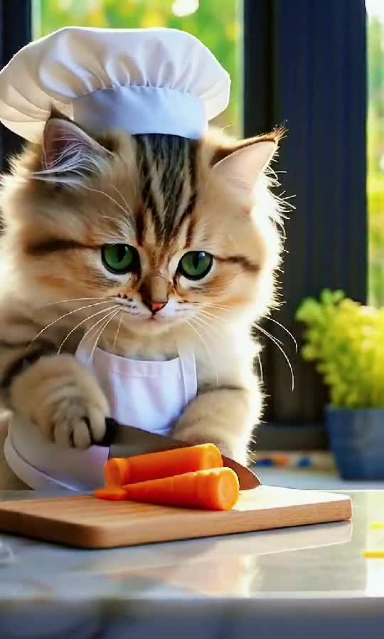 Whisker Gordon Ramsay: Tiny Chef, Big Attitude! 🐱🔪🥕
