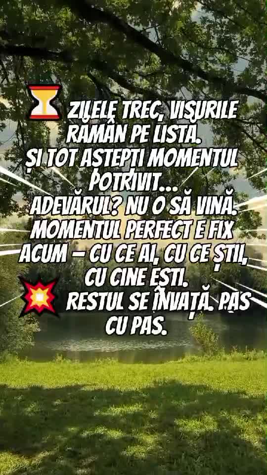 💬 Scrie „Start” în comentarii dacă ți-a ajuns cu amânările.
