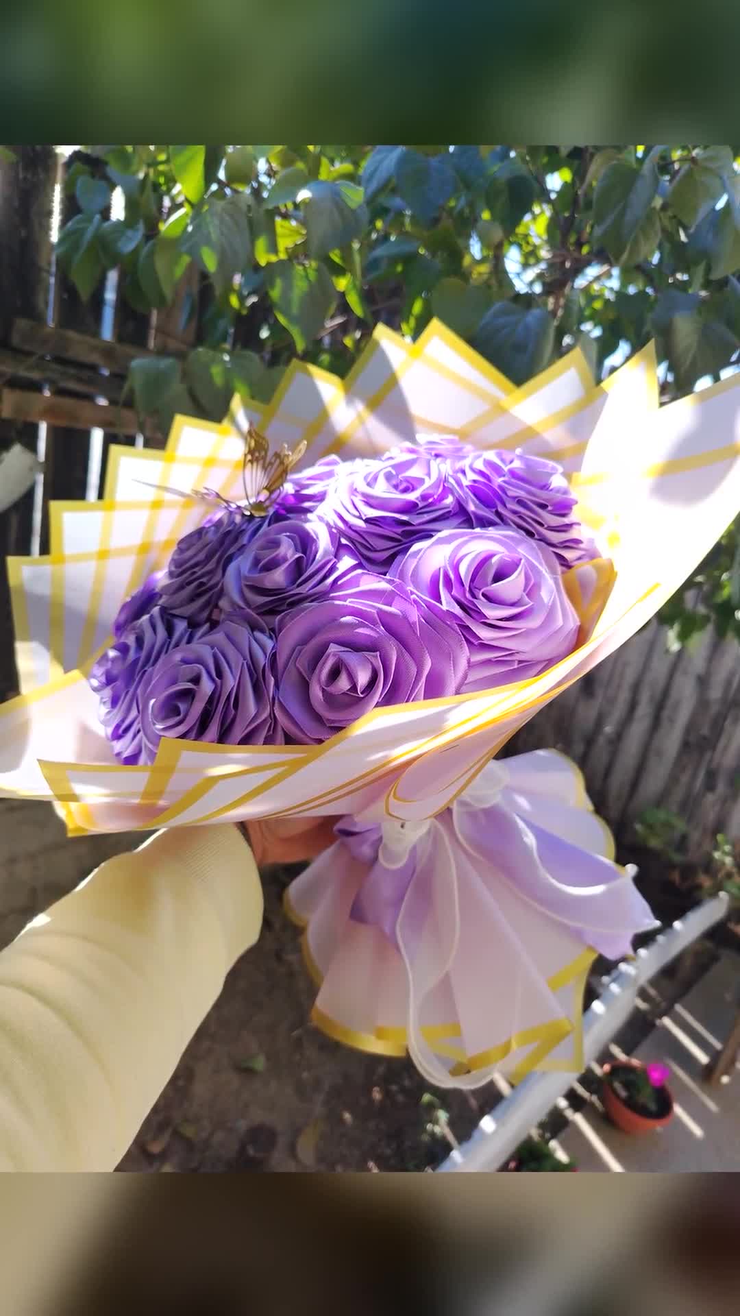 Buchet trandafiri satin!