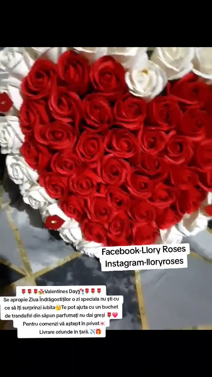🌹🌹🌹👩‍❤️‍💋‍👨Valentines Day👩🏽‍❤️‍👨🏼Se apropie Ziua Îndrăgostiților o zi speciala nu ști cu ce să îți surprinzi iubita cu trandafiri din săpun parfumați