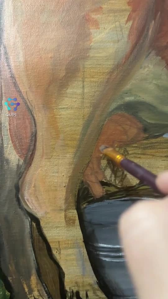 amintiri de la bunica , pictură acrilică 75/55