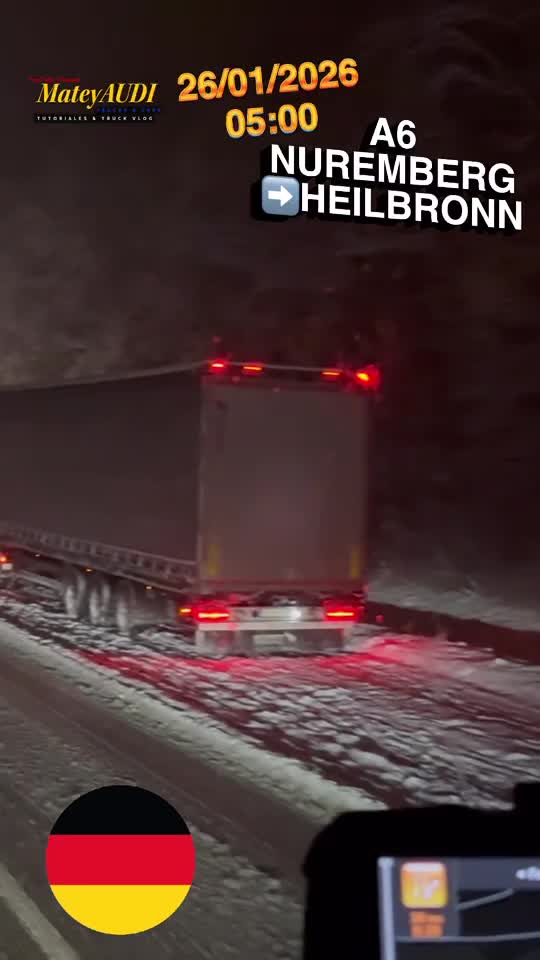 Nevadas Fuertes en Alemania ❄️⚠️🇩🇪🚛