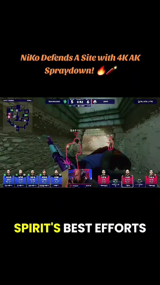 NiKo Defends A Site with 4K AK Spraydown! 🔥🧨