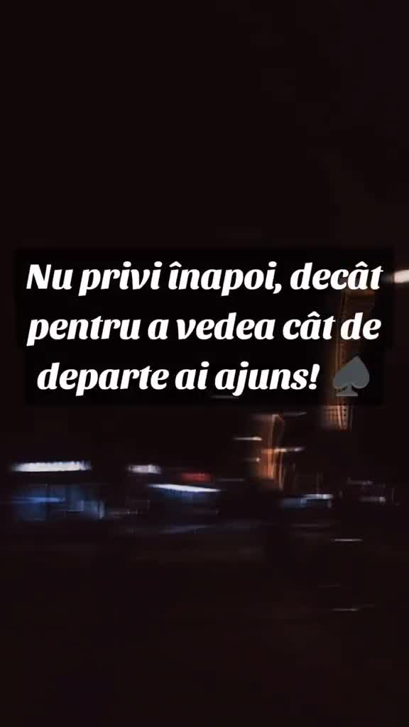 Nu privi înapoi 🔝