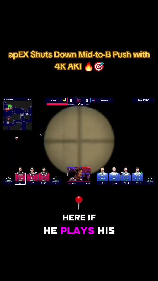 apEX Shuts Down Mid-to-B Push with 4K AK! 🔥🎯