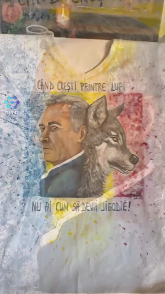 tricou pictat manual, când crești printre lupi nu devii jigodie 🇲🇩pictez pe comandă