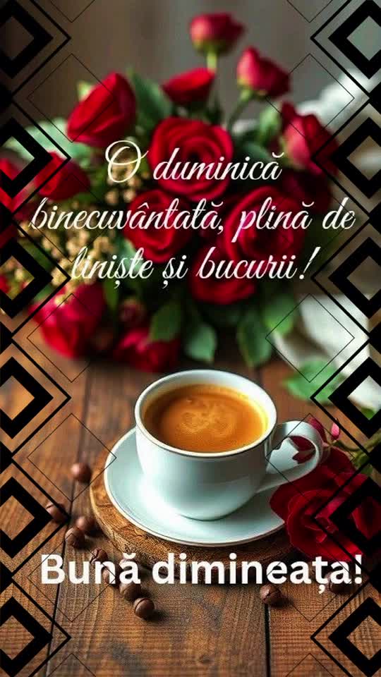 Bună dimineața !Dumineca binecuvântata!🌹🌞🤩
