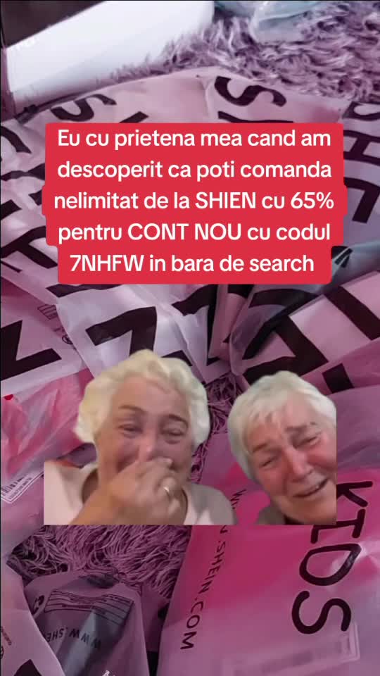 💖 SHEIN lovers, 65% reducere vă așteaptă! Caută codul 7NHFW.
🆕 Trebuie doar să faci un cont nou (poți repeta figura 😉).
📦 Comanda vine în 5-7 zile.
📲