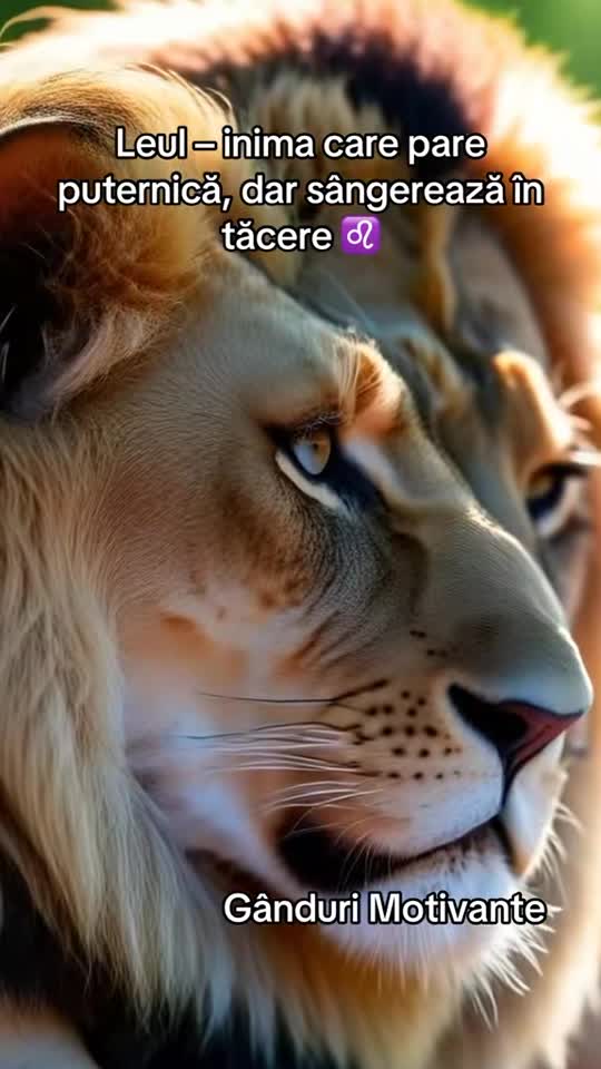 Leul ♌ pare puternic, dar sângerează în tăcere…
♌