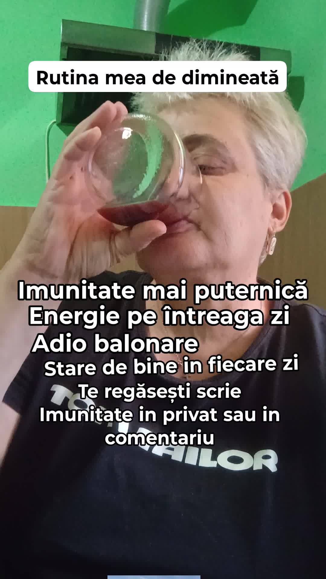 Rutina mea de dimineată 
Imunitate mai puternică
Energie pe întreaga zi
Adio balonare 
Stare de bine in fiecare zi
Scrie Imunitate in privat sau in co