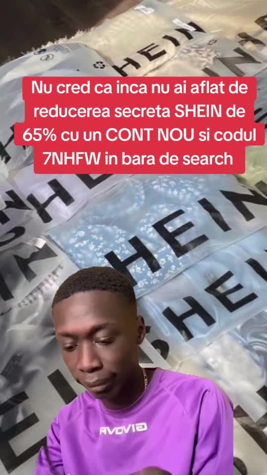 💖 SHEIN lovers, 65% reducere vă așteaptă! Caută codul 7NHFW.
🆕 Trebuie doar să faci un cont nou (poți repeta figura 😉).
📦 Comanda vine în 5-7 zile.
📲