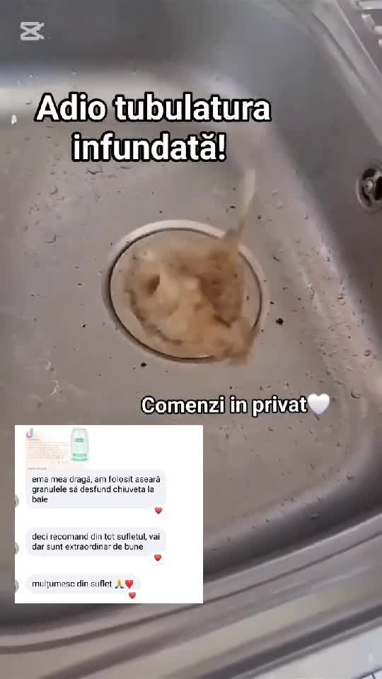 🚿 Chiuveta înfundată? Turbodren vine în ajutor! ✨
O clientă l-a încercat și a rămas FĂRĂ CUVINTE 😍🙌 Foarte mulțumită de rezultat! ❤️
👉 Vrei și tu? ms 💌