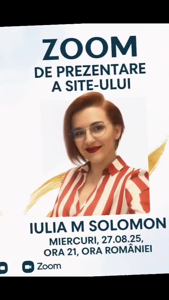 🚀 Miercuri, 27 august 2025, ora 21:00 (ora României) te invit la un Zoom de prezentare a site-ului Mihi💻✨