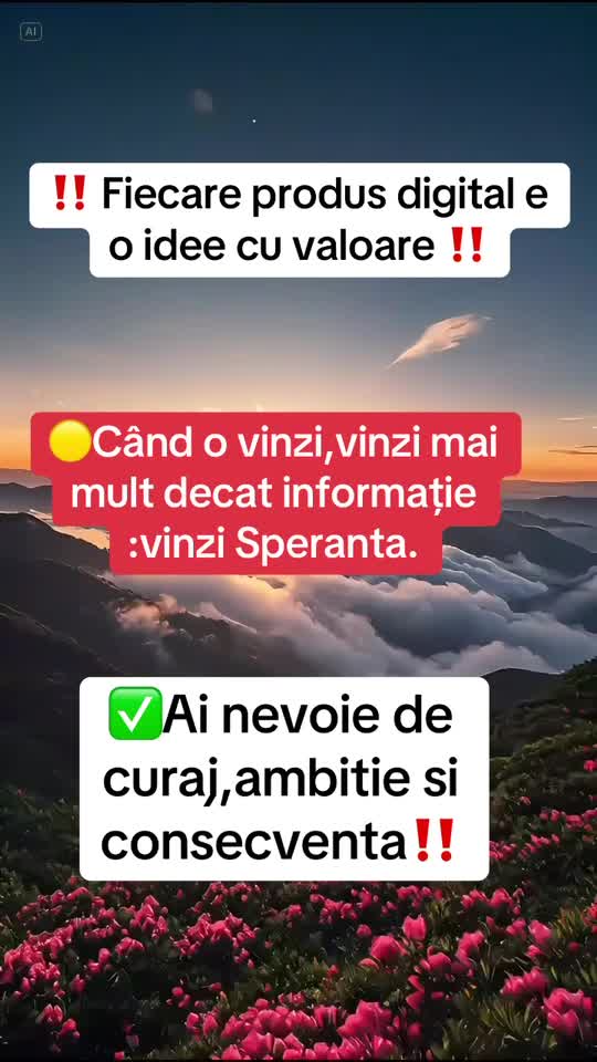 ‼️Nu mai aștepta momentul perfect, fa primul pas catre Succes‼️
✅Scrie Detalii si te indrum! 
   -