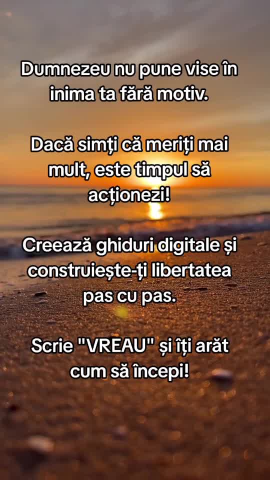 Buna, eu sunt Ana si vreau sa impartasesc cu tine, reusita mea! ✨️