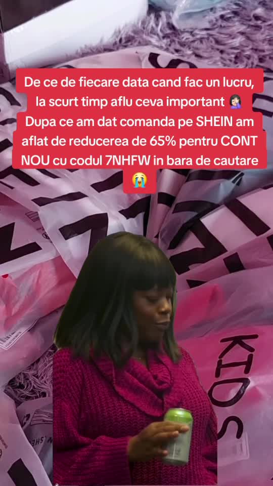 💖 SHEIN lovers, 65% reducere vă așteaptă! Caută codul 7NHFW.
🆕 Trebuie doar să faci un cont nou (poți repeta figura 😉).
📦 Comanda vine în 5-7 zile.
📲