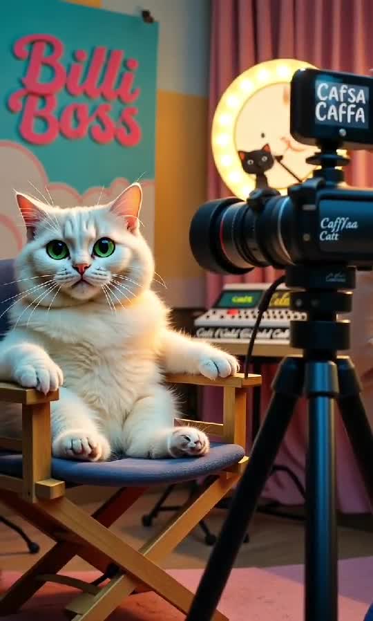 🎤 “So tell us, Billi… how do you stay pawsitively iconic?” 🐾🎥