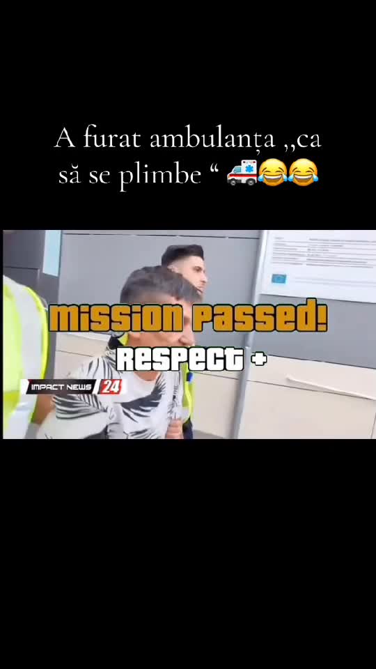 bărbatul care a furat ambulanta din Giurgiu 🤣