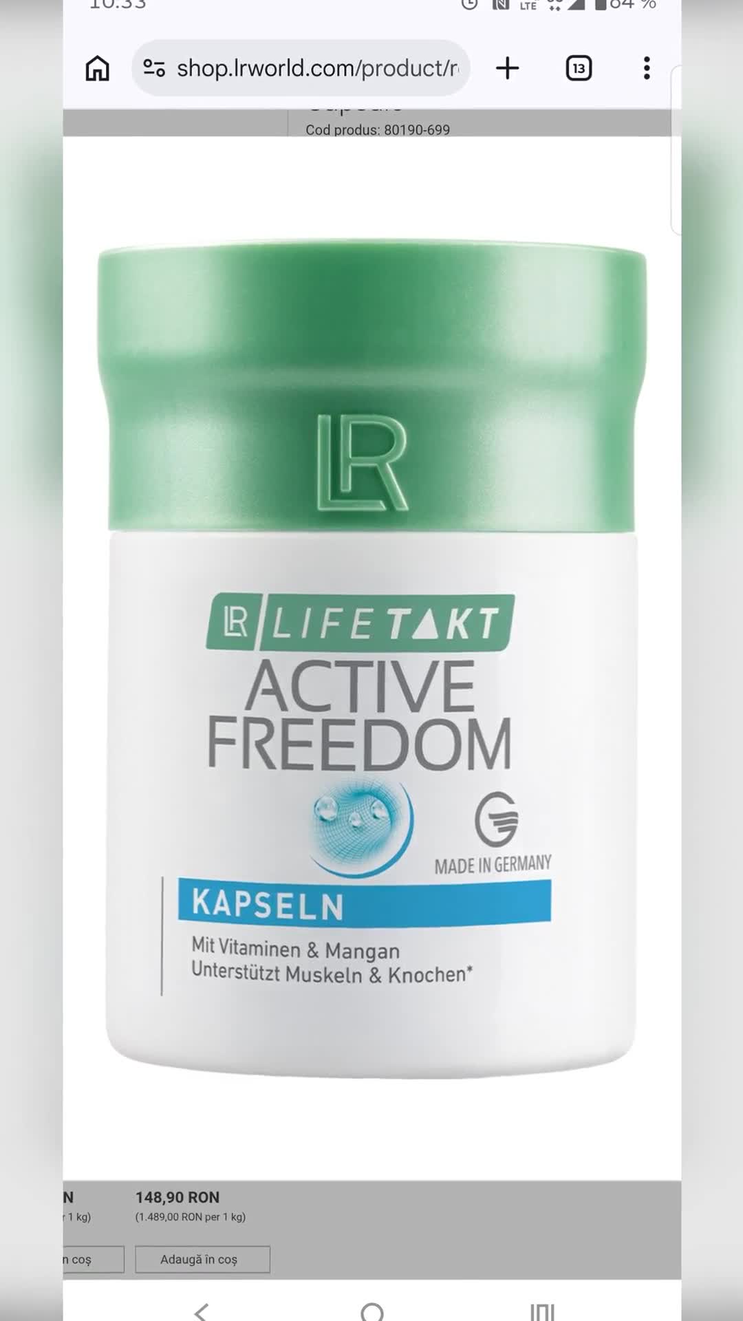 Active Freedom Capsule combină nutrienți importanți pentru organism cu substanțe care se regăsesc în mod natural în structurile cartilajelor