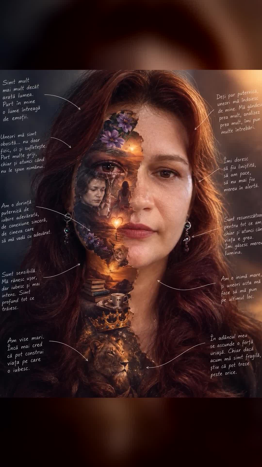 I said to ChatGPT: Create an image of my face as if my feelings were visible beneath my skin. Show what I’m feeling deep down right now.