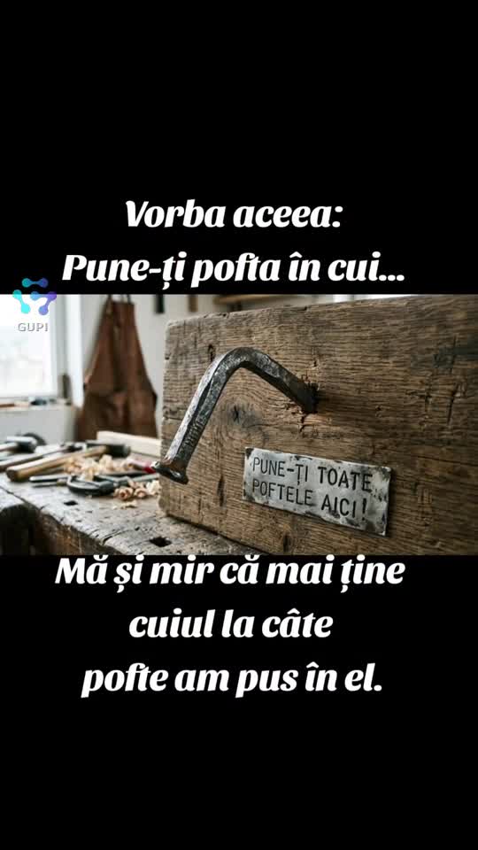 câte pofte mi-am pus în cui...😁😁😁