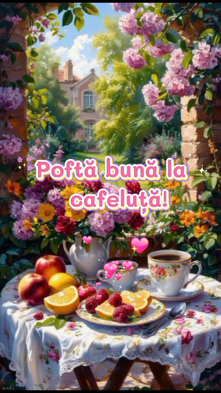 Bună dimineața tuturor poftă bună la cafea și un început de săptămâna frumoasă