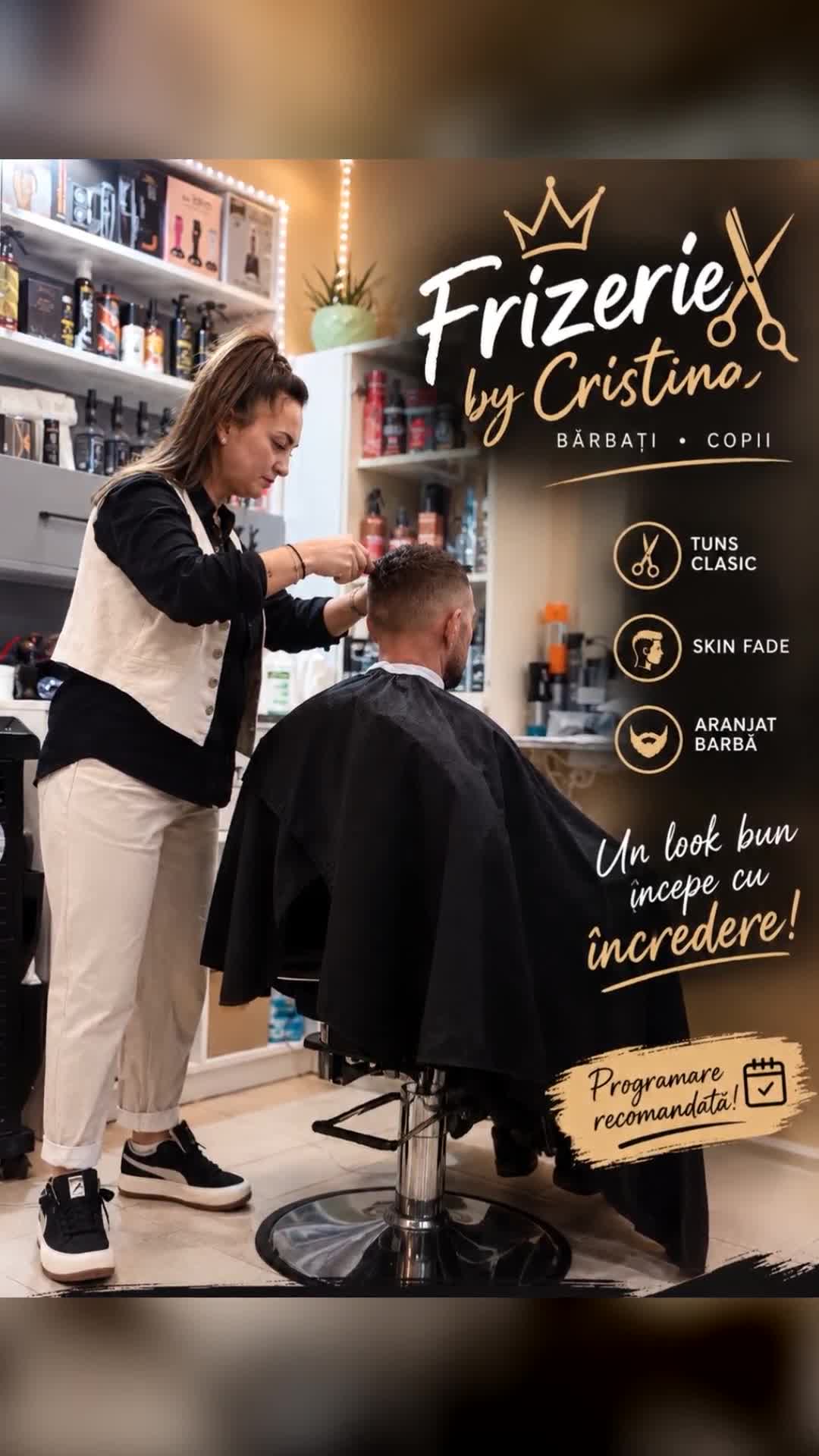 🔥 Frizerie by Cristina 🔥
Frizerie bărbați și copii 
Sibiu 
,