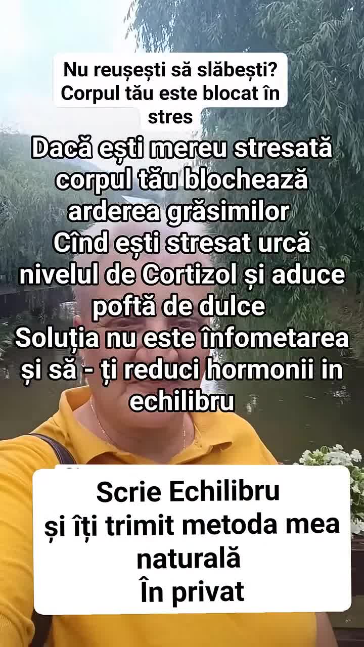 Dacă ești mereu stresata corpul tău îți blochează arderea grasimilor
Cînd ești stresată urcă nivelul Cortizolului și ai poftă de dulce