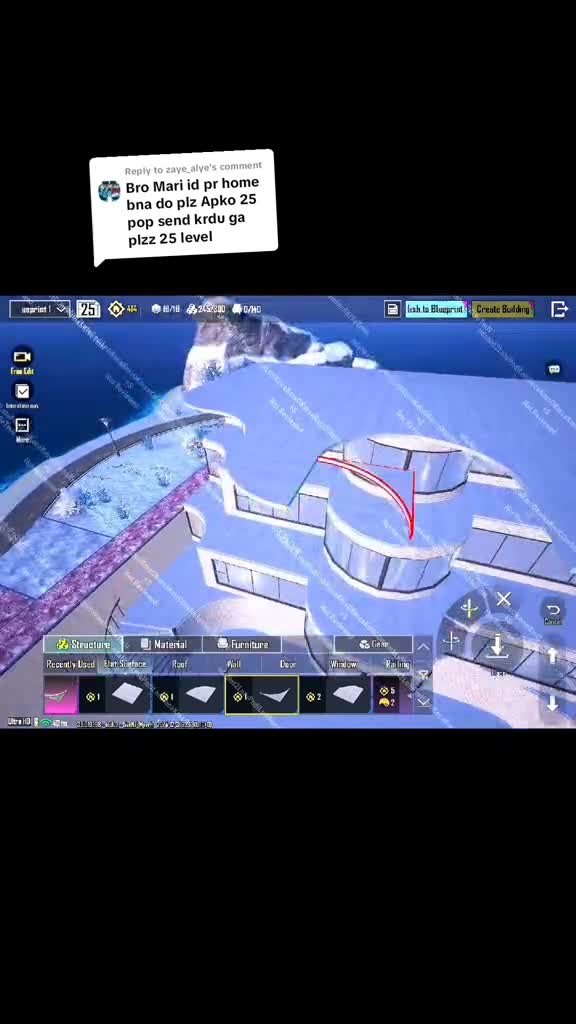 House design in PUBG Mobile Designul casei în PUBG Mobile