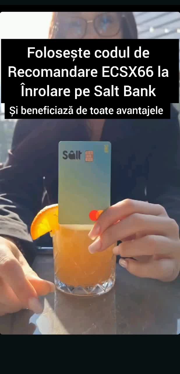 Instalează salt bank și folosește codul ECSX66 la înrolare și primești 400 de lei după pentru fiecare prieten adus în aplicatie mai primești cate 90