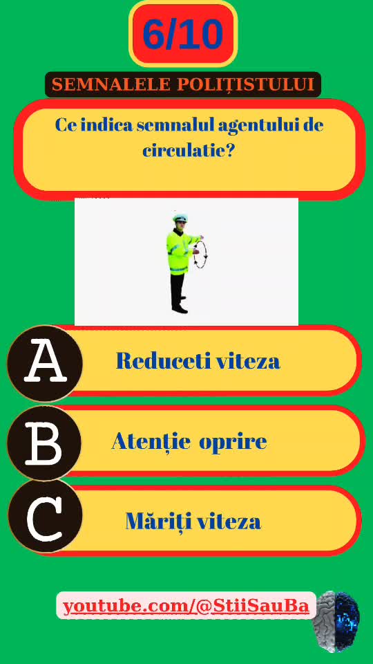 🚨 Știi ce înseamnă semnele polițistului în trafic? 🛑👮‍♂️
✔️ Corect = ești pregătit de permis! 🚗🎯
# testeRutiere