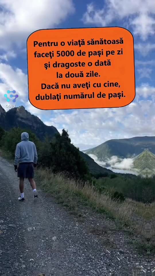 pentru o viață sănătoasă... faceți pași...😁