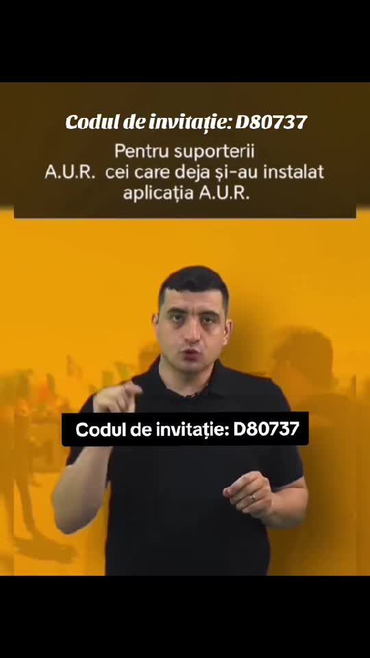 Descarcă aplicația 'Platforma AUR'  și înregistrează-te folosind codul de invitație: D80737