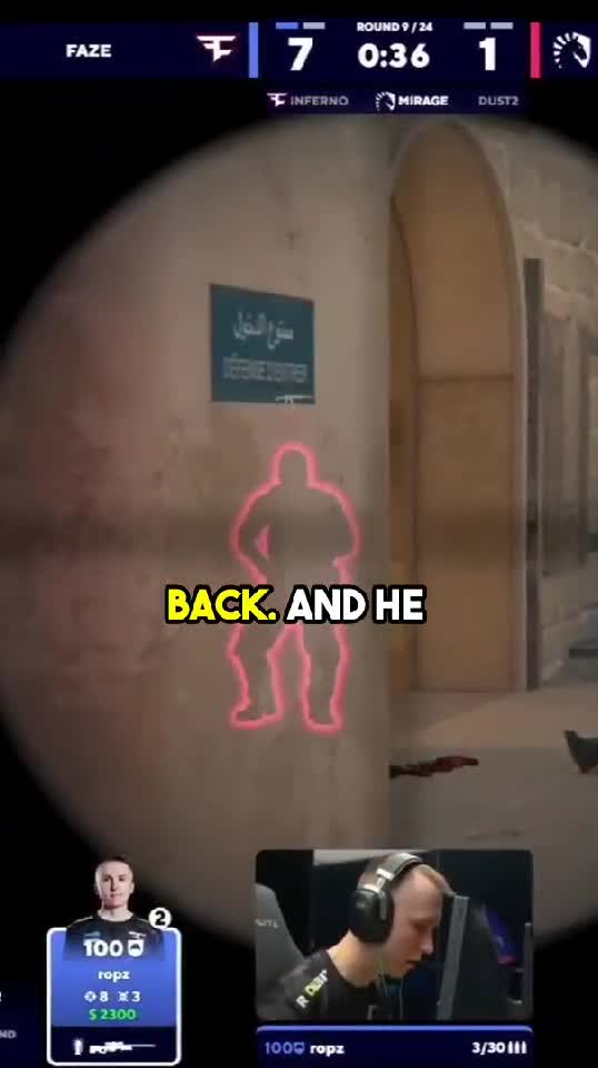 🎮 Epic clutch moment in CS:GO! Twists with the double kill and Rops holding on strong! 🔥💥
