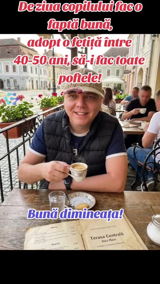de ziua copilului fac o faptă bună,adopt o fetiță de 40-50 ani să-i fac toate poftele!...😂😂😂