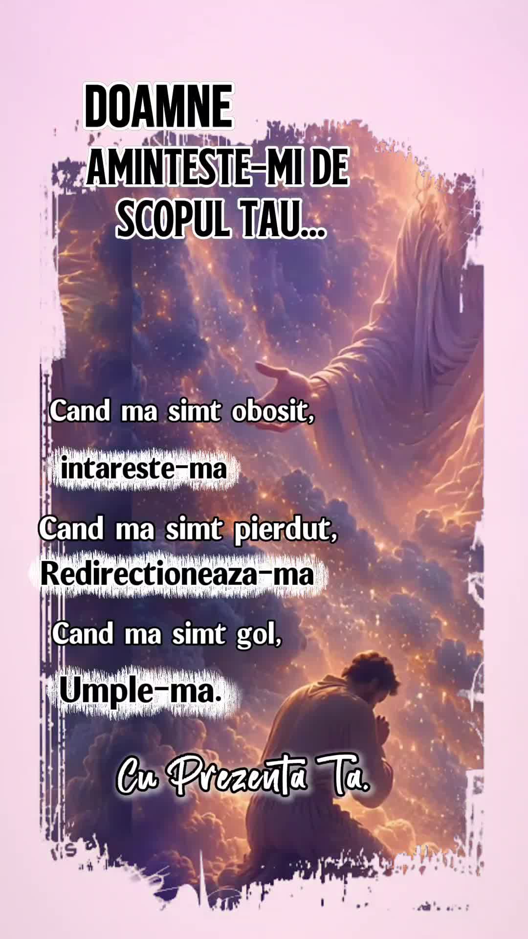 Doamne aminteste-mi de scopul tău